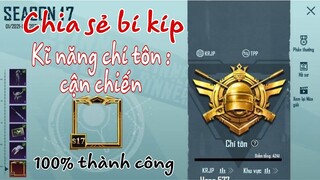 kĩ năng cận chiến - rank chí tôn pubg mobile
