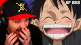 One Piece Episode 858 REACTION | Another Crisis! Gear Four vs Unstoppable Donuts!
