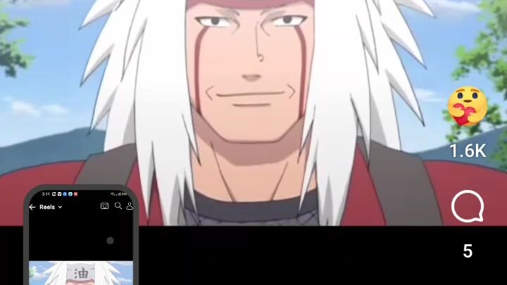 happy Naruto at jiraiya