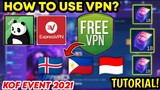 TRICK! HOW TO USE VPN IN KOF EVENT 2021 (TUTORIAL) IN MOBILELEGENDS
