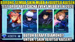 BORONG SEMUA SKIN MLBB X JUJUTSU KAISEN (YIN XAVIER MELISSA JULIAN)! TEST DROP RATE GACHA MLBB X JJK