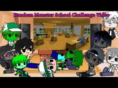Monster School react to Random Monster School Challenge Video