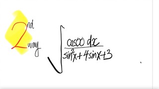 2nd way:  ∫cos(x)/√(sin^2(x)+4sin(x)+3) dx