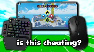 I used Mouse and Keyboard on Mobile.. Is This Cheating? (Roblox Arsenal)