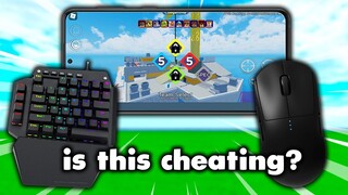 I used Mouse and Keyboard on Mobile.. Is This Cheating? (Roblox Arsenal)