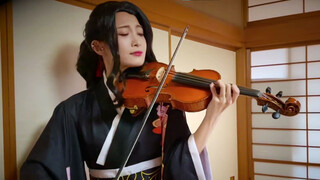 Passionate violin playing of the opening song of Demon Slayer