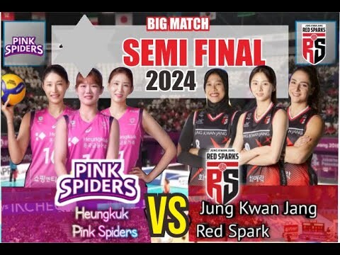 Semi Final Red Sparks VS Pink Spider -  Live voli putri korea 2024