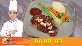 Cách BÒ BÍT TẾT (beefsteak) ngon chuẩn vị & kết hợp KHOAI TÂY NGHIỀN - Khám Phá Bếp Việt