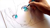 PT.1 || Drawing//Coloring HATSUNE MIKU In The Room [Coloring Eyes] PT.1