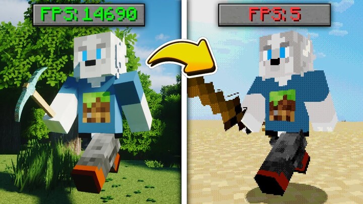 SETIAP AKU TERKENA DAMAGE, FPS MINECRAFTKU BERKURANG!