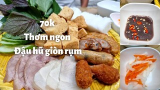 Thơm ngon BÚN ĐẬU MẮM TÔM khu ẩm thực Cư xá Phú Lâm quận 6: Mắm tôm đậm đà, Đậu hũ giòn rụm