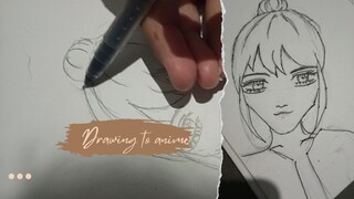 Drawing to anime