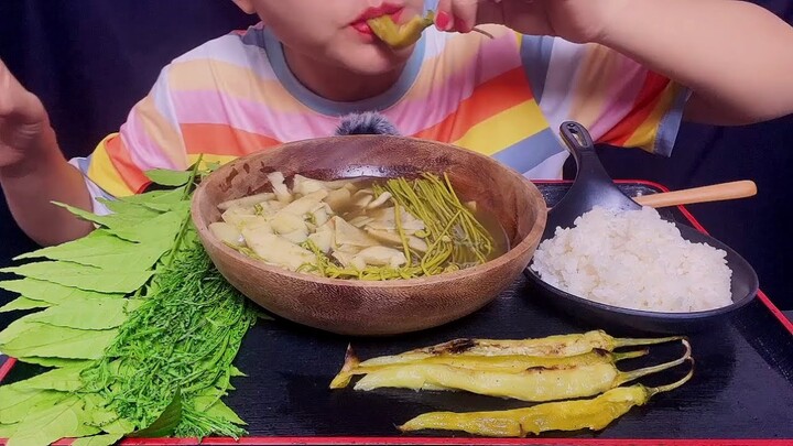 Bamboo Shoot Curry,Sticky Rice &Vegettables