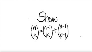 pascal triangle: count comb Show nCk = (n-1)Ck + (n-1)C(k-1)