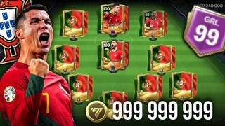 GASTAMOS 999 MILLONES DE MONEDAS CREANDO A PORTUGAL EN FC MOBILE 🤑🔥