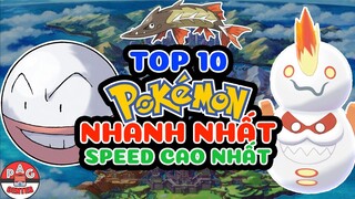 Top 10 Pokemon nhanh nhất thế giới Pokemon | 10 tay đua cự phách | PAG Center