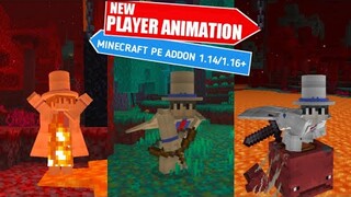 NEW PLAYER ANIMATION ADDON UPDATE FOR MCPE 1.16+