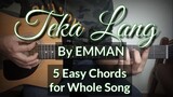 Teka Lang - Emman Guitar Chords (5 Easy Guitar Chords) (Guitar Tutorial)