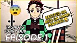 "MAMAYA"😨| Demon Slayer Tagalog Anime Funny Dub Episode 1 😂 #BilibiliAniSummerFair