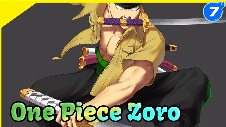 One Piece Zoro (Painting of Biting the Blade) | Tablet Painting_7