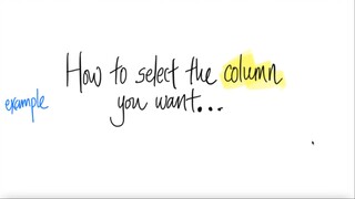 matrix example: How to select the column you want ...