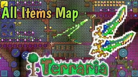 All Items Map Terraria 1 3 Mobile All Items Map In Terraria Mobile 1.3 | Meowmere And More! - Bilibili