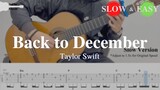 Back to December - Taylor Swift | Fingerstyle Guitar TAB (+ Slow & Easy)