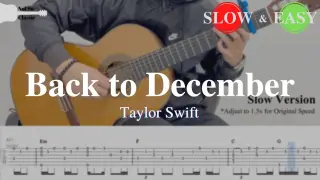 Back to December - Taylor Swift | Fingerstyle Guitar TAB (+ Slow & Easy)