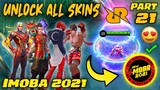 Unlock All Skins in MLBB! Gusion Collector Full Background & More IMOBA 2021 PART 21 | BEATRIX PATCH