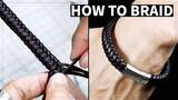 How to braid 8 strand bracelet using leather cords