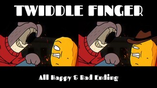 Friday Night Funkin' TWIDDLEFINGER - All Endings Gegagedigedagedago Nugget