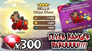 GACHA LINE RANGERS: 300 RUBY CHRISTMAS EXCLUSIVE BELLA CHOO CHOO FLYER RANGER!! (INDONESIA)