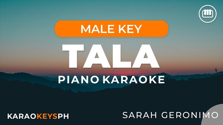 Tala - Sarah Geronimo (Male Key - Piano Karaoke)