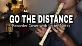 Go The Distance - Hercules OST | Recorder Flute Cover with Easy Letter Notes and Lyrics