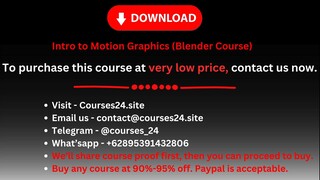 Intro to Motion Graphics (Blender Course)