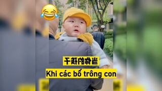 Khi các ông bố trông con