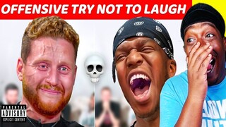 SIDEMEN OFFENSIVE TRY NOT TO LAUGH *REACTION*