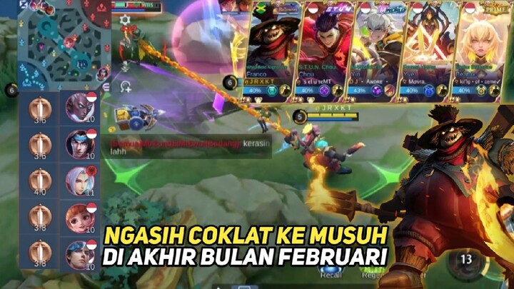 KETEMU SQUAD FREE PUNCH MINTA DIKERASIN, UDAH DIKERASIN MALAH PANEN COKLAT - Mobile Legends