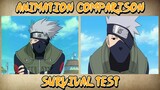 Naruto VS Shippuden - Survival Test | Animation Comparison