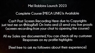 Mel Robbins Launch 2023 Course download