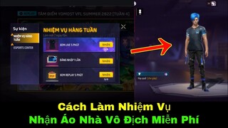 [Garena Free Fire]/Cách Nhận Áo Nhà Vô Địch Miễn Phí Cực Đẹp,Sự Kiện Nạp Kc Lấy TatSuYa Ở Đâu?