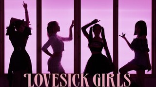 ♥长腿美女×4♥看剪影就看的出来~BLACKPINK-Lovesick Girl翻跳