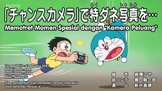 Doraemon memotret moment special dengan kamera peluang