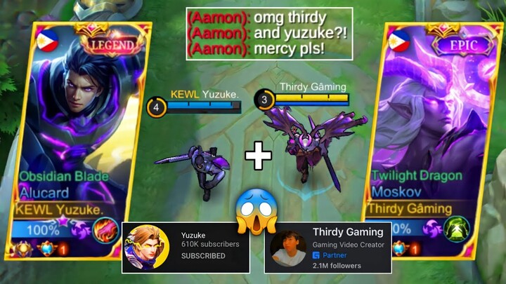 Thirdy Meets Yuzuke in Ranked GAME! | Top 1 Philippines Moskov and Alucard Connection!! 🔥