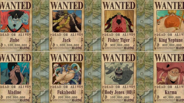 Peringkat 15 Manusia Ikan Dengan Bounty Tertinggi di One Piece
