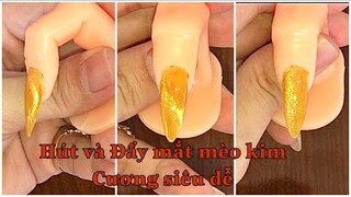 HÚT và ĐẨY MẮT MÈO KIM CƯƠNG SIÊU DỄ || HUỲNH THÁI | #NAIL   #Gel