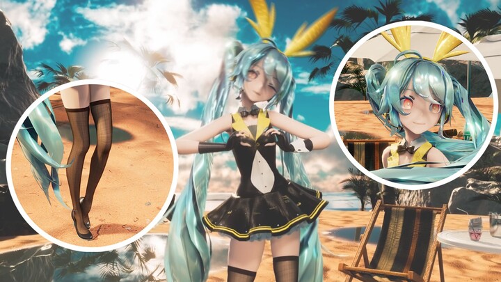 [Gadis kelinci sutra hitam Miku/EEVEE] Cuacanya sangat panas di musim panas~