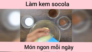 Làm kem socola