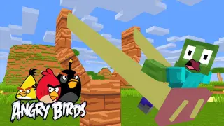 Monster School : IF ANGRY BIRDS WAS MINECRAFT 2 - Minecraft Animation