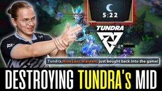 TOPSON 100% Destroyed TUNDRA's Mid Laner "NINE" - Nonstop Hunting!